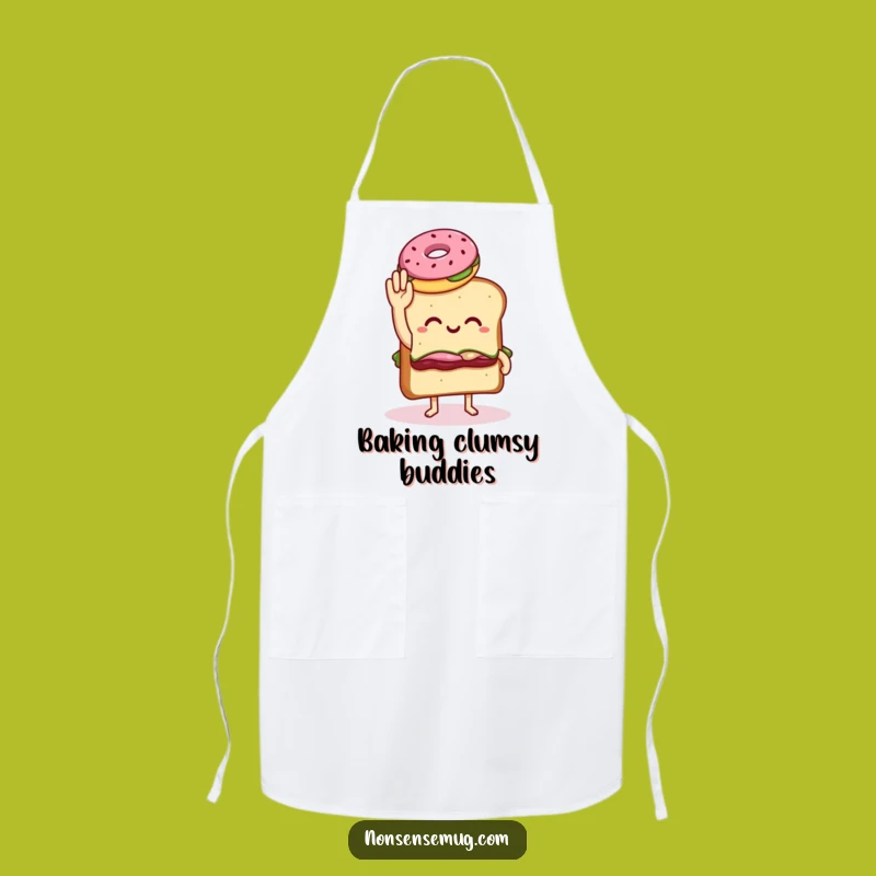 Funny Sandwich Donut Apron: Cook with Quirky Charm & Awkward Humor