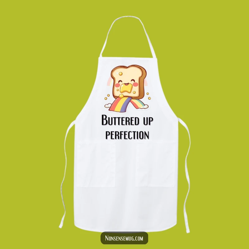 Funny Toast Rainbow Apron: Bake with Joy and Laughter!