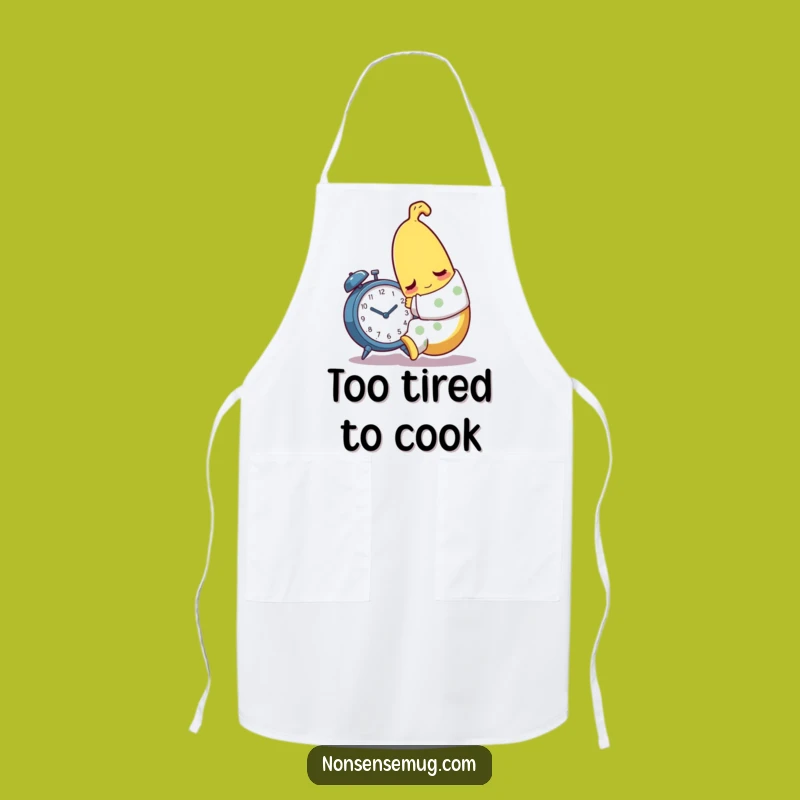 Funny Sleepy Banana Chef Apron - Hilarious Kitchen Wear for Early Risers