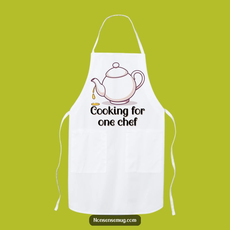 Funny Teapot Chef Apron - Whimsical Kitchen Wear for Tea Lovers