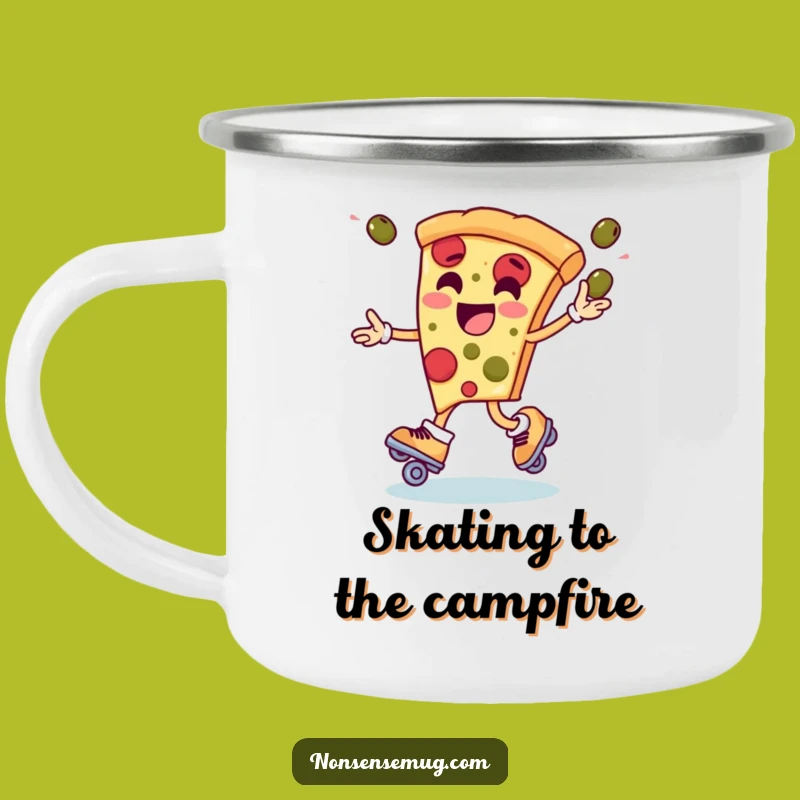 Durable Funny Pizza Camp Mug - Adventure Fuel!
