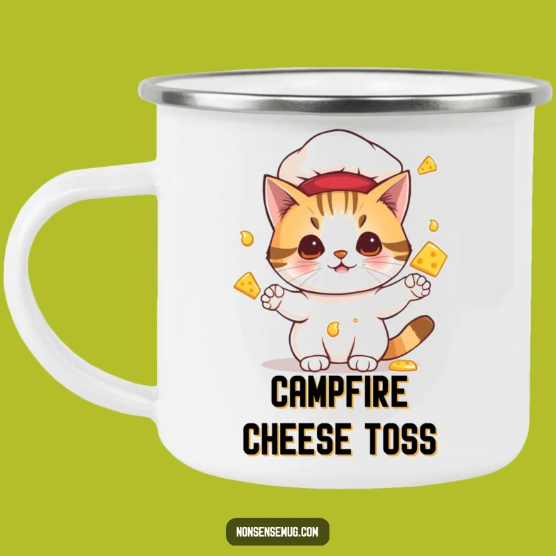 Funny Cat Chef Camping Mug: Brews & Cheesy Chaos on the Go