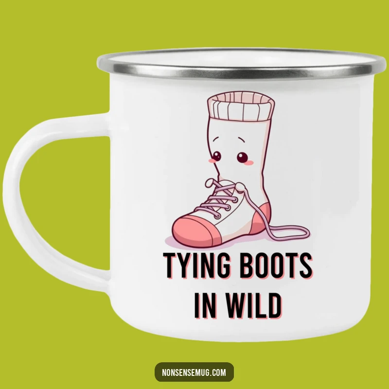 Funny Sock Tying Camping Mug - Outdoor Humor for the Trail