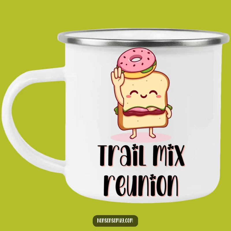 Funny Sandwich Donut Camping Mug: Awkward Adventures & Hilarious Brews