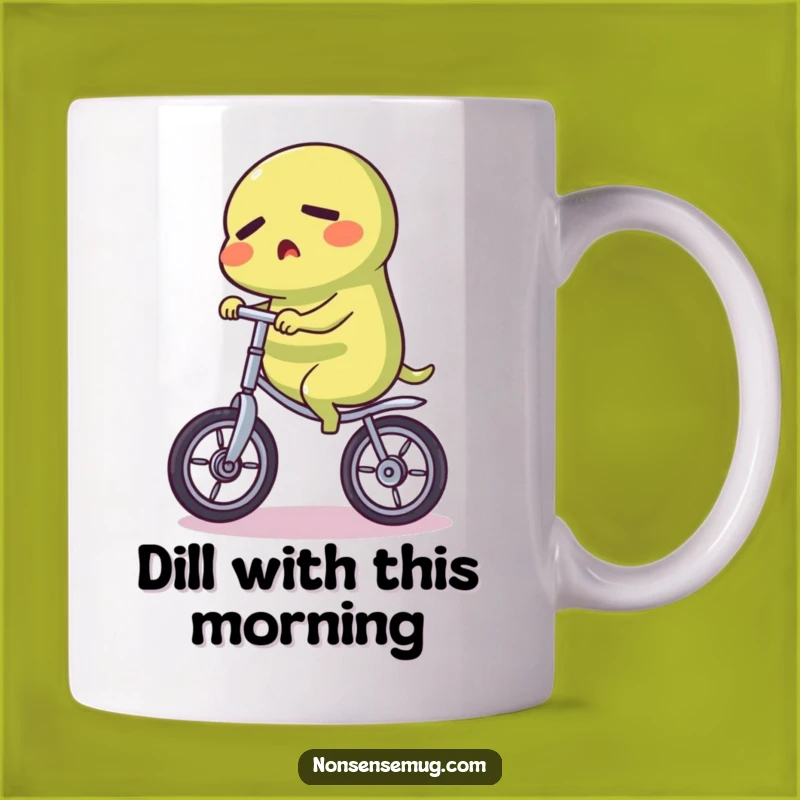 Funny Pickle Unicycle Mug: A Hilarious Gift for Ambitious Veggie Lovers