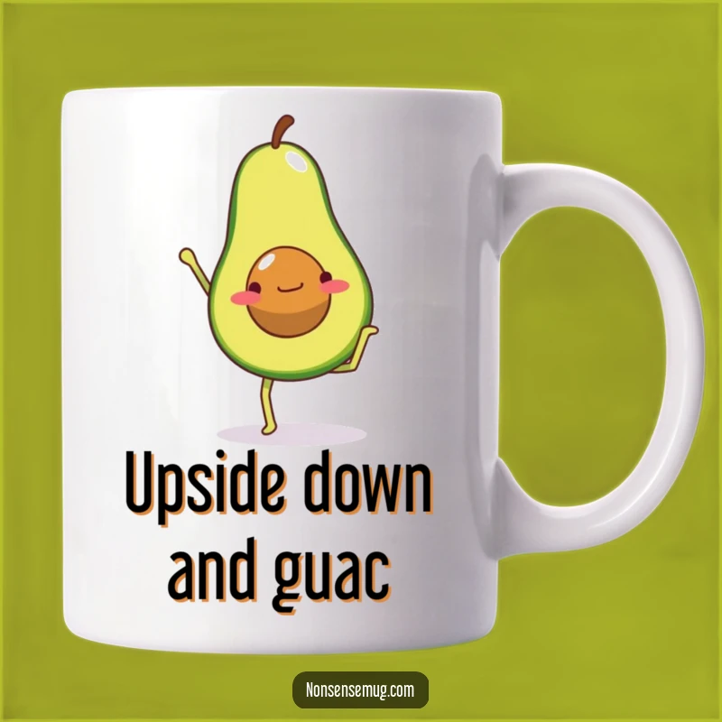 Funny Avocado Handstand Mug - Healthy Yoga Fun Gift!