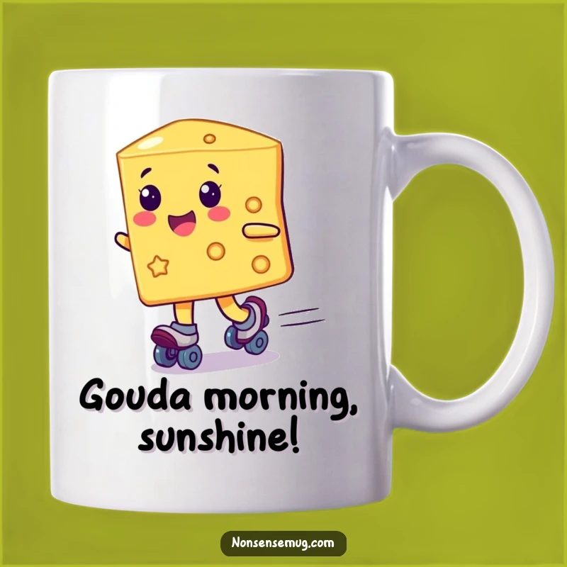 Funny Cheese Roller Skates Mug: A Cheesy Gift for Skater Friends