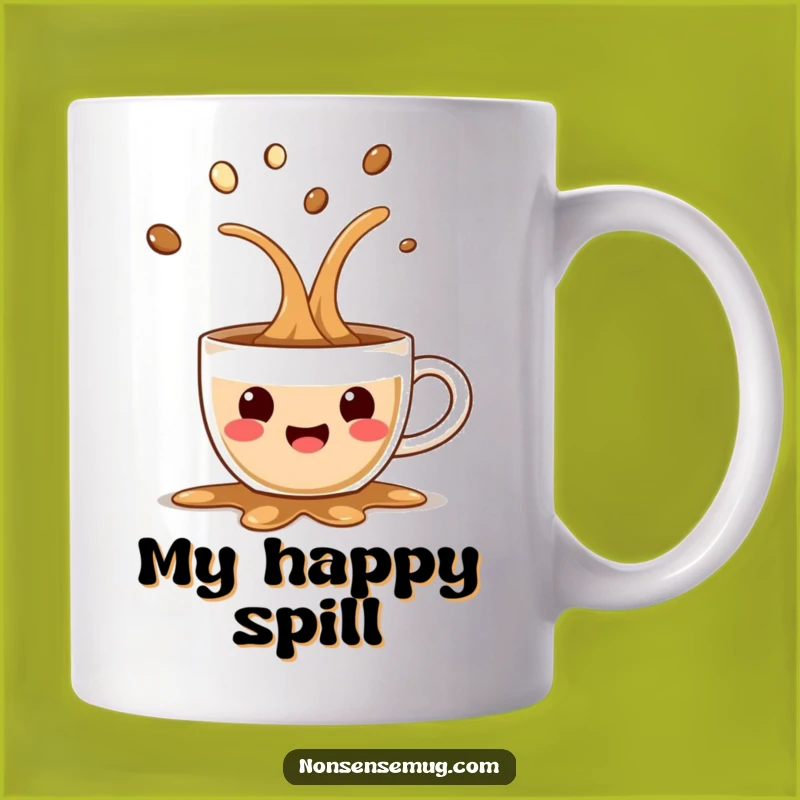 Funny Coffee Spill Mug: Surprised Character Delightful Morning Gift