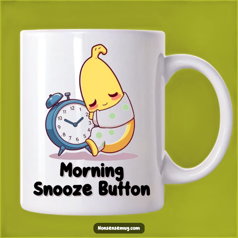 Funny Sleepy Banana Alarm Clock Mug - Hilarious Morning Struggle Gift
