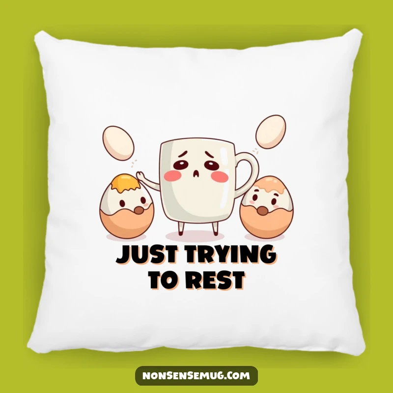 Funny Bewildered Mug Pillow - Comfy and Hilarious Home Decor Gift