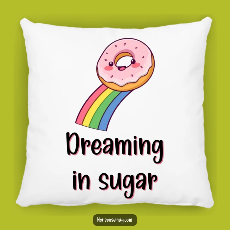 Funny Donut Rainbow Slide Pillow: Comfy Cuddles with Sweet Humor