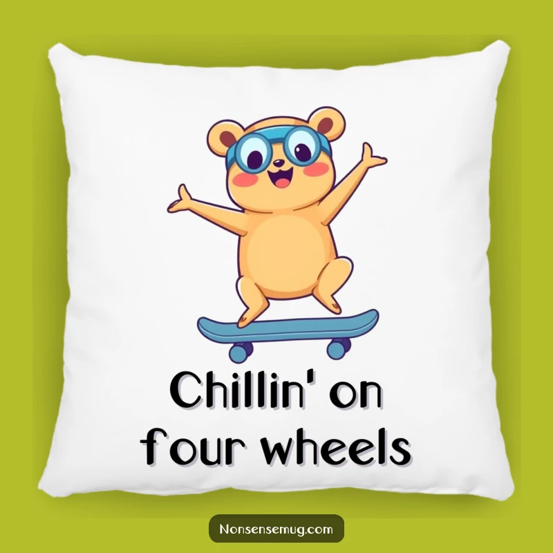 Funny Hot Dog Yoga Skateboard Pillow: Comfy Humor for Your Home