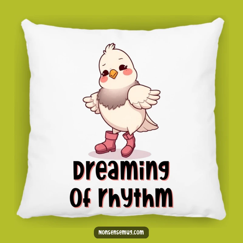 Funny Pigeon Boots Pillow - Comfy Couch Cushion Gift for Cozy Laughs