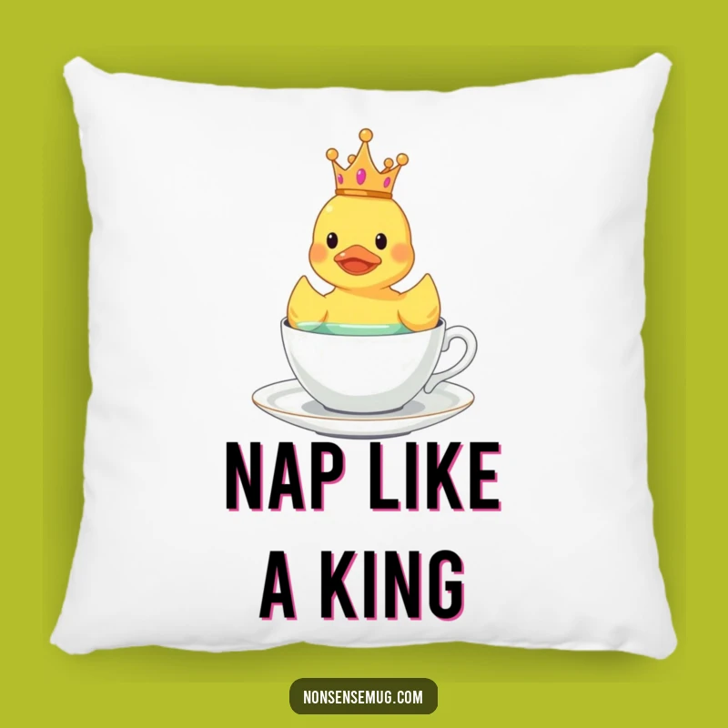 Funny Royal Duck Pillow: Crowned Floater Cushion, Gift