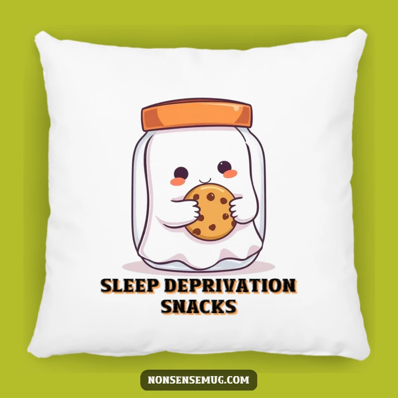 Funny Ghost Cookie Thief Pillow - Cozy Comfort with Spooky Fun