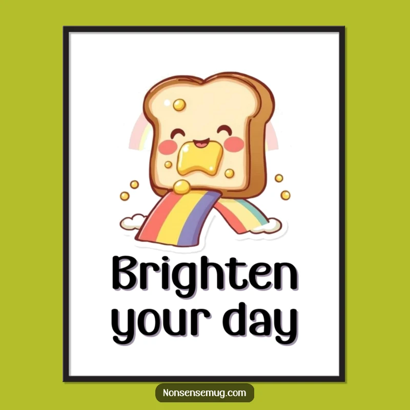 Funny Toast Rainbow Digital Print: Instant Joyful Decor for Your Space!