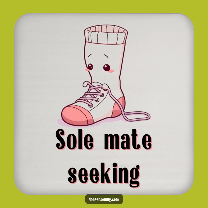 Funny Sock Tying Coaster - Protect Your Table with Humor