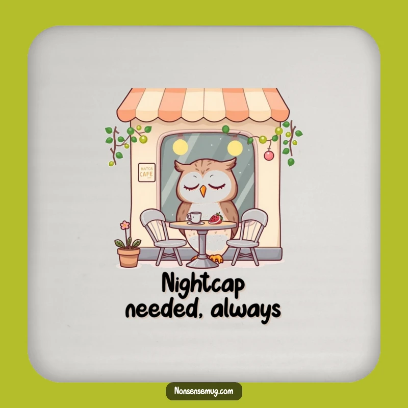 Funny Sleepy Owl Coasters: Protect Your Surfaces with This Hilarious Cafe Art