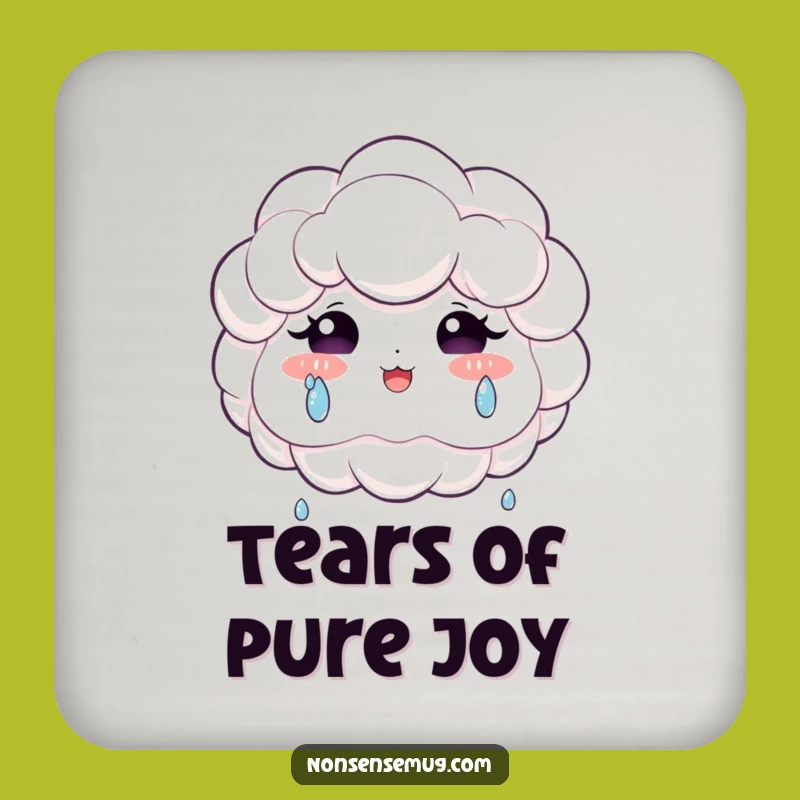 Funny Joyful Cloud Coaster - Protect Your Surfaces!