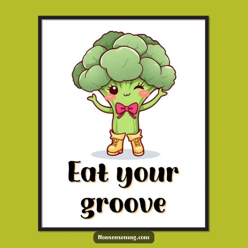Funny Dancing Broccoli Poster: Add Veggie Vibes to Your Walls!