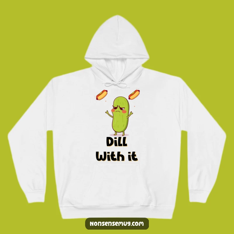 Funny Pickle Juggling Hoodie: Grumpy & Confused - Cozy & Hilarious Funny Gift
