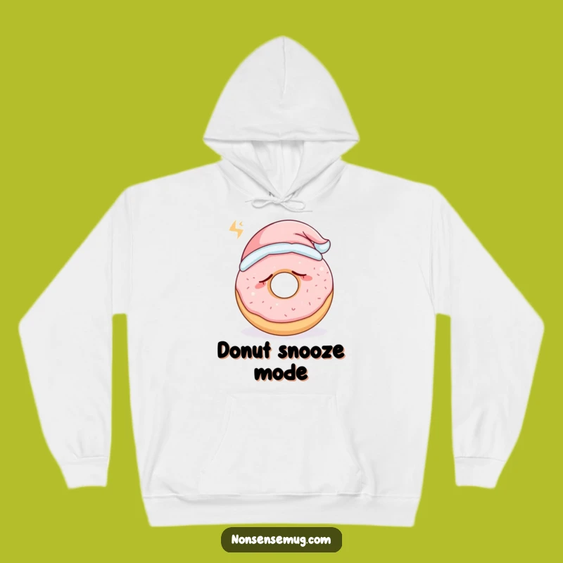 Funny Sleepy Donut Hoodie - Snoring Pastry Cozy Comfort Gift