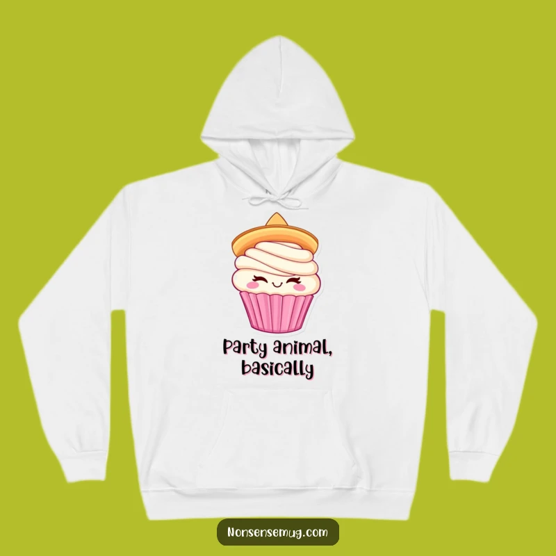 Funny Cupcake Sombrero Hoodie: Cozy Up with Fiesta Fun and Sweet Humor