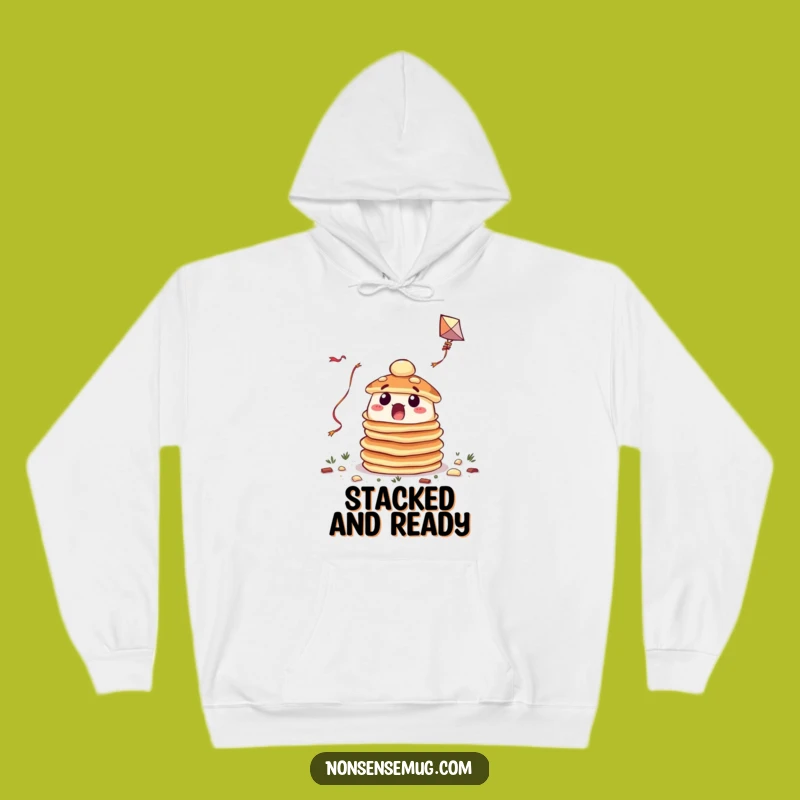 Funny Pancake Kite Flying Hoodie: Cozy Up with Breakfast Bliss