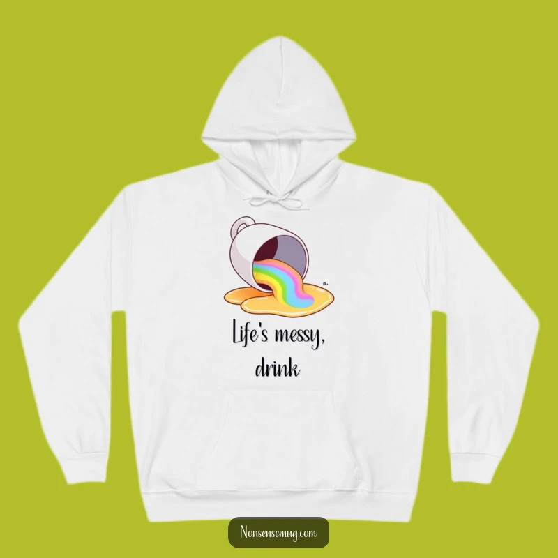 Funny Rainbow Spill Hoodie: Stay Cozy with This Hilarious Colorful Comfort