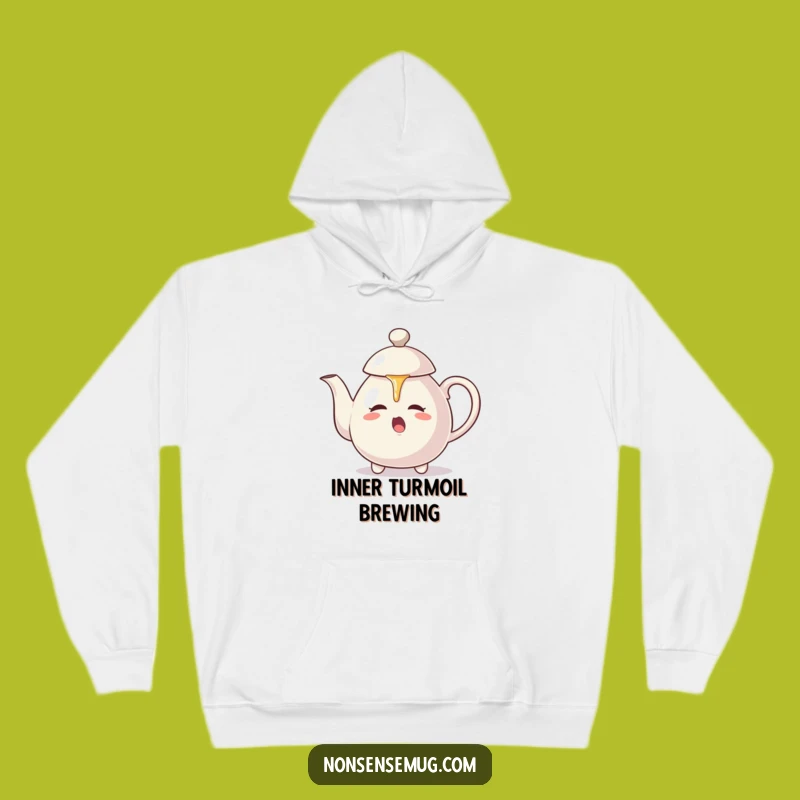 Funny Teapot Self-Pour Hoodie: Aggressive Pouring Action, Cozy Fun Gift
