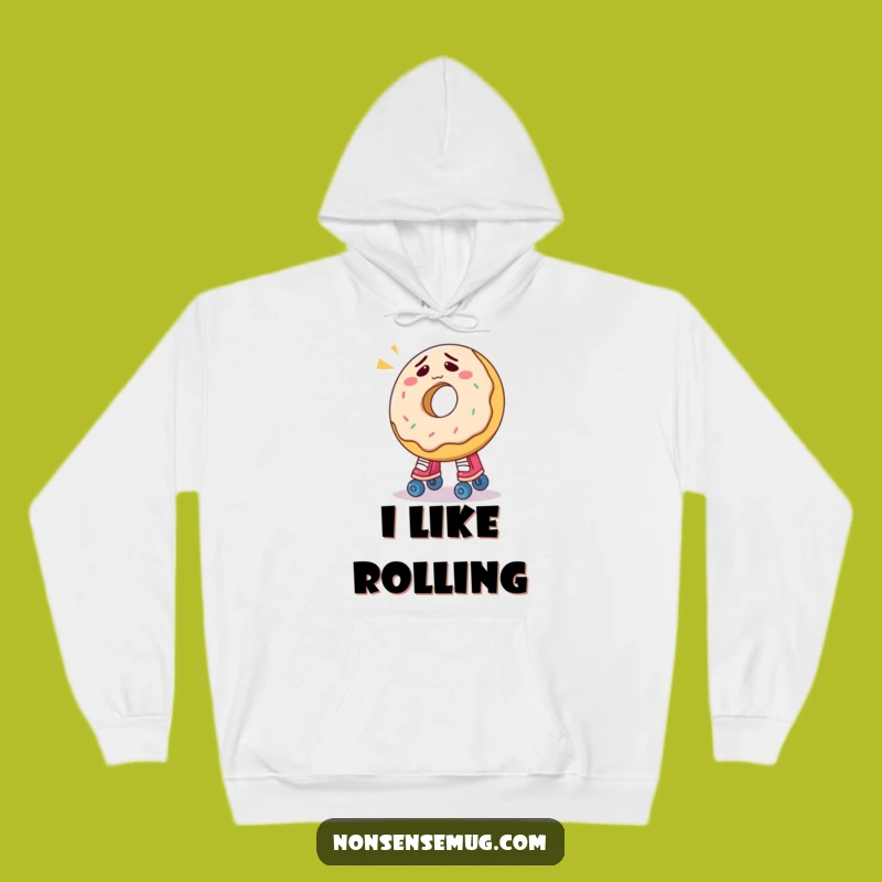 Cozy Funny Donut Roller Skate Hoodie: Sweet Comfort & Laughs