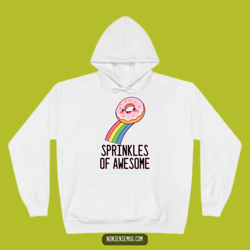 Funny Donut Rainbow Slide Hoodie: Cozy Up with Sweet Laughter