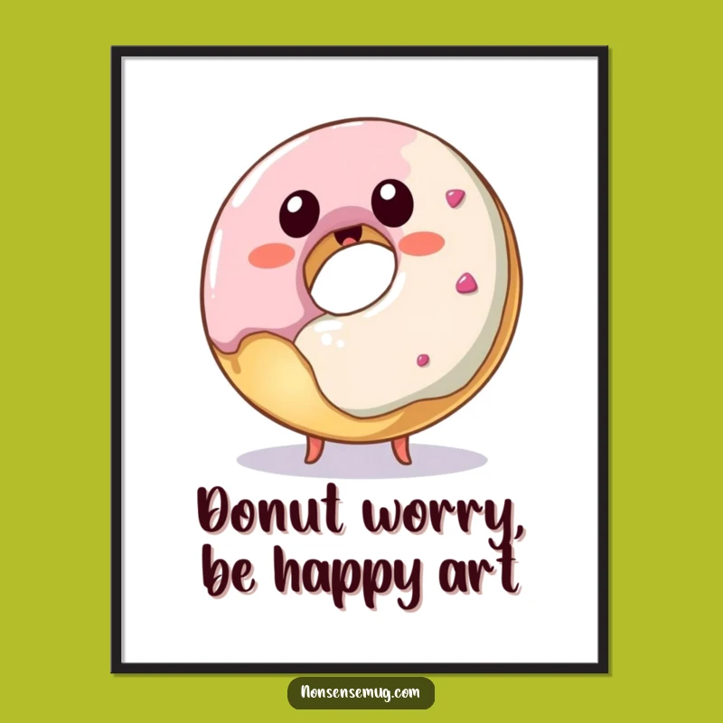 Free Printable Funny Donut Wall Art: Hilarious Foodie Downloadable Decor Gift