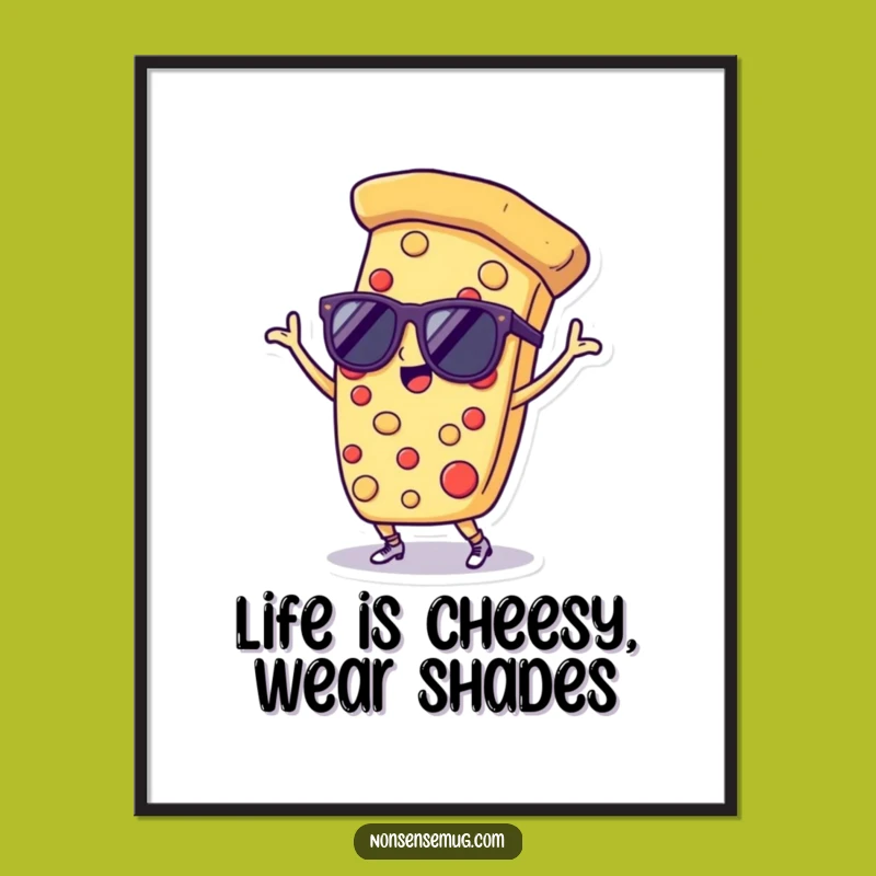 Free Printable Wall Art: Dancing Pizza Slice, Funny Downloadable Decor for Foodie Lovers