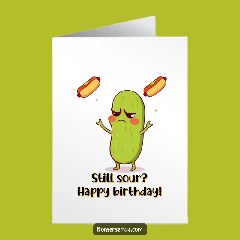 Free Printable Grumpy Pickle Birthday Card - Funny Downloadable Gift