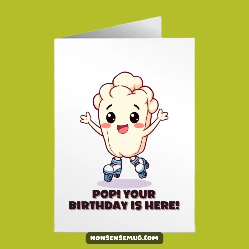 Free Printable Birthday Card: Bouncing Popcorn Fun, Downloadable Gift for a Pop!