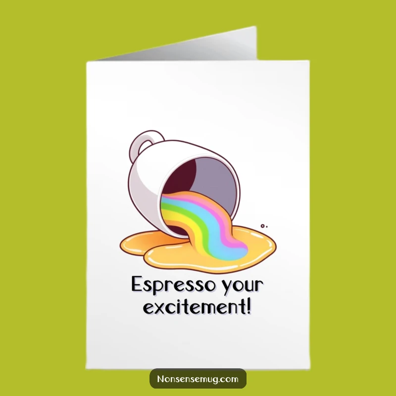 Free Printable Congrats Card: Rainbow Spill Celebration - Funny Downloadable Gift
