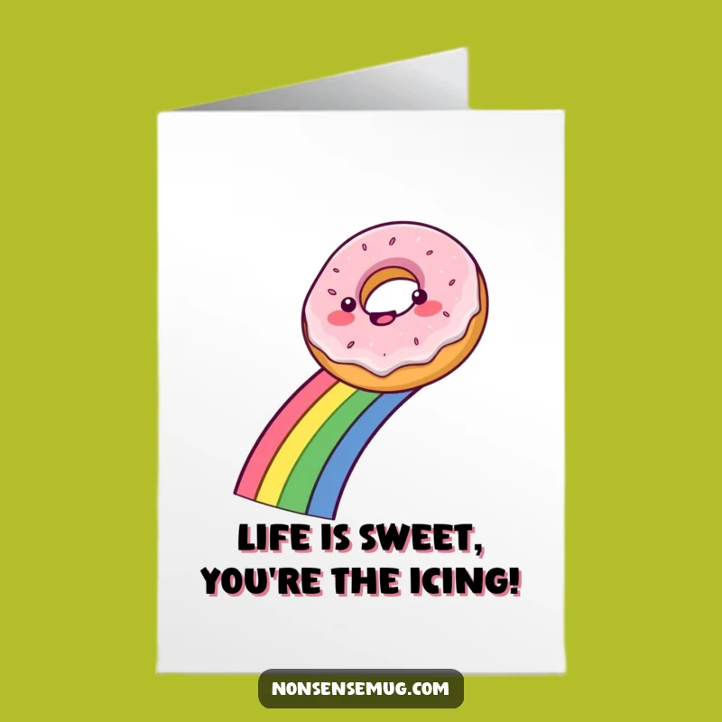 Free Printable Congrats Card: Donut Rainbow Slide - Joyful Downloadable Celebration Gift