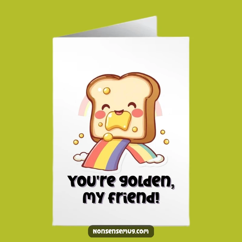 Free Printable Congrats Card: Toast Slides Rainbow - Funny & Sweet Downloadable Gift!