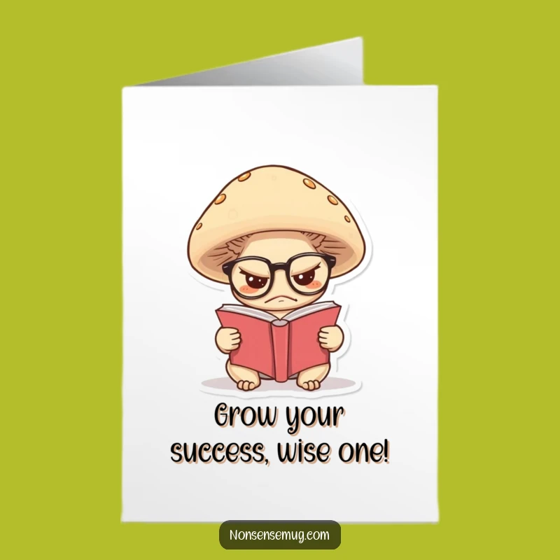 Free Printable Grumpy Mushroom Congrats Card, Downloadable Bookish DIY Achievement