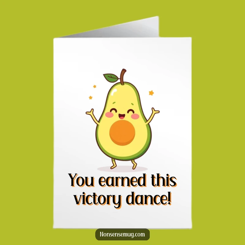 Free Printable Avocado Dance Card: Hilarious Congratulations Downloadable Gift