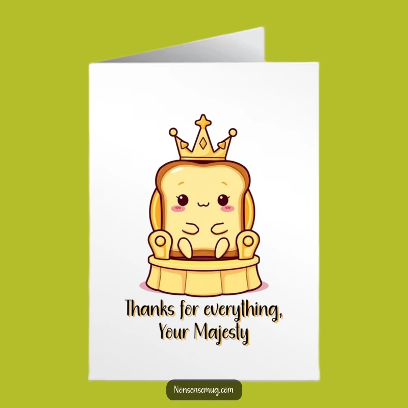 Free Printable Royal Toast Thank You Card - Funny Downloadable Gift