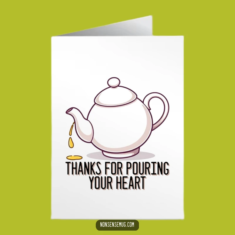 Free Printable Thank You Card: Absentminded Teapot's Funny Cycle, Downloadable Gift for Thanks