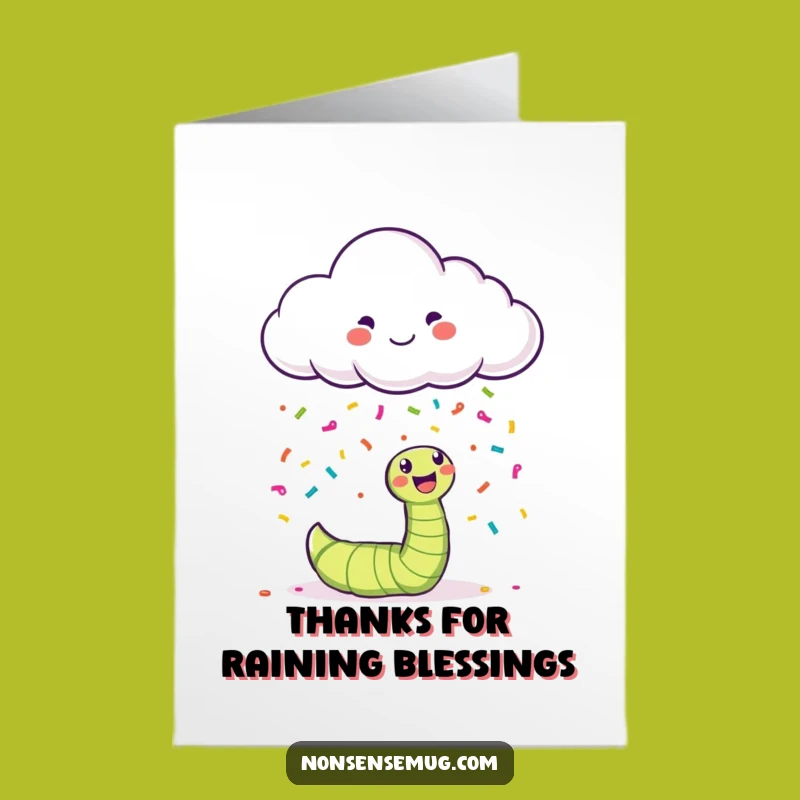 Free Printable Thank You Card: Confetti Cloud's Whimsical Shower, Downloadable Gift