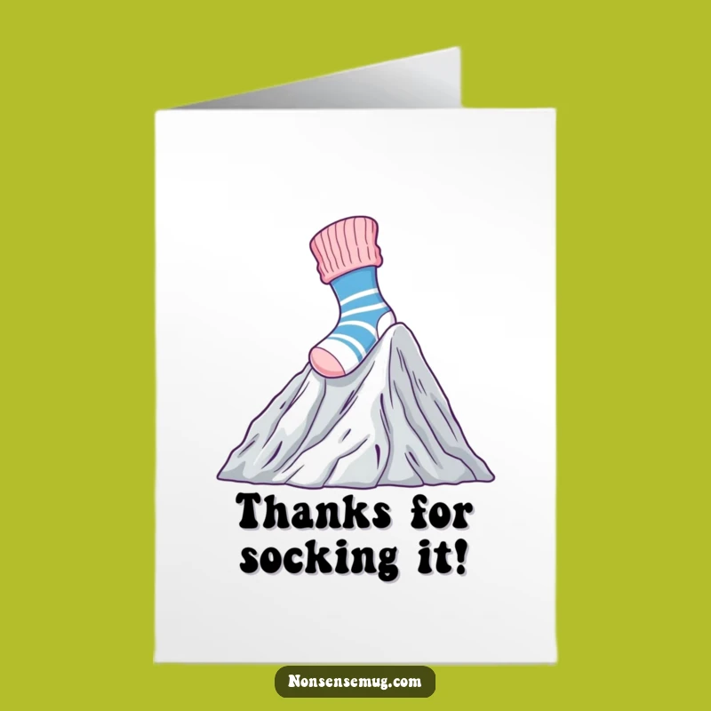 Free Printable Thank You Card: Brave Sock Climbs Laundry, Downloadable Gratitude