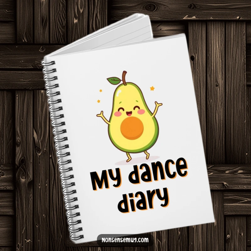 Funny Avocado Notebook: A lined notebook with a funny avocado character in a silly dance, inspiring creativity and laughter.