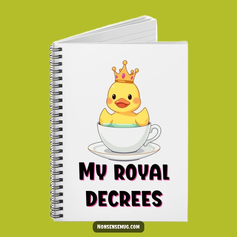 Funny Royal Duck Notebook: Crowned Floater Journal, Gift