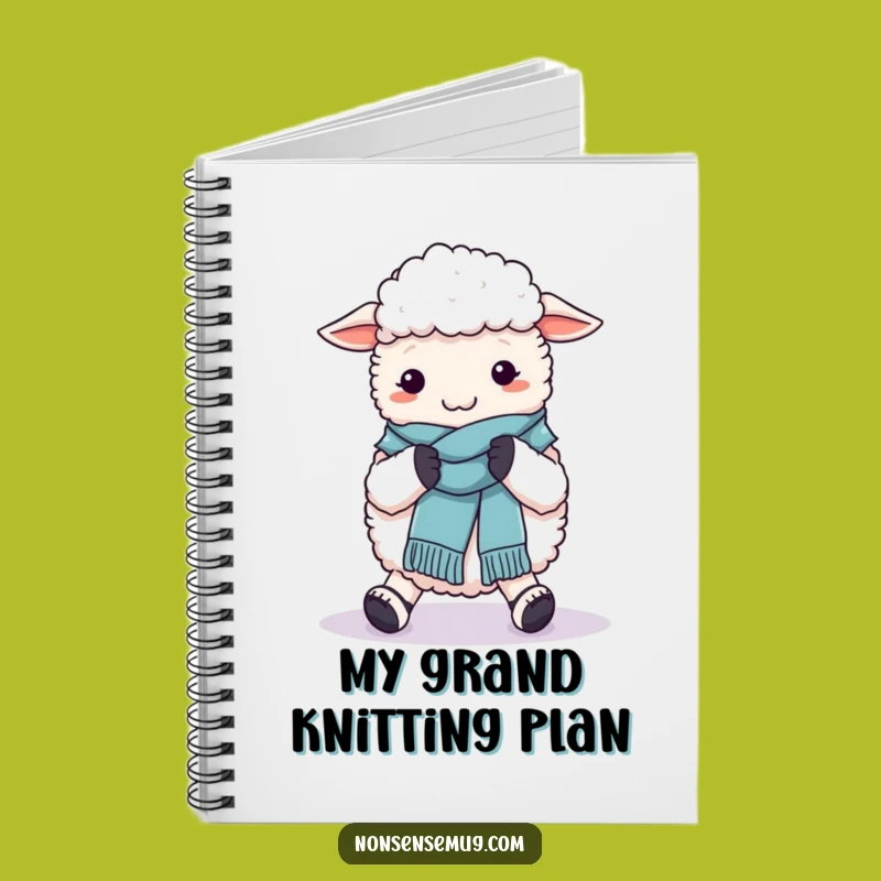 Funny Sheep Knitting Notebook: Ewe Crafting Scarf on Feet - Hilarious Journal Gift