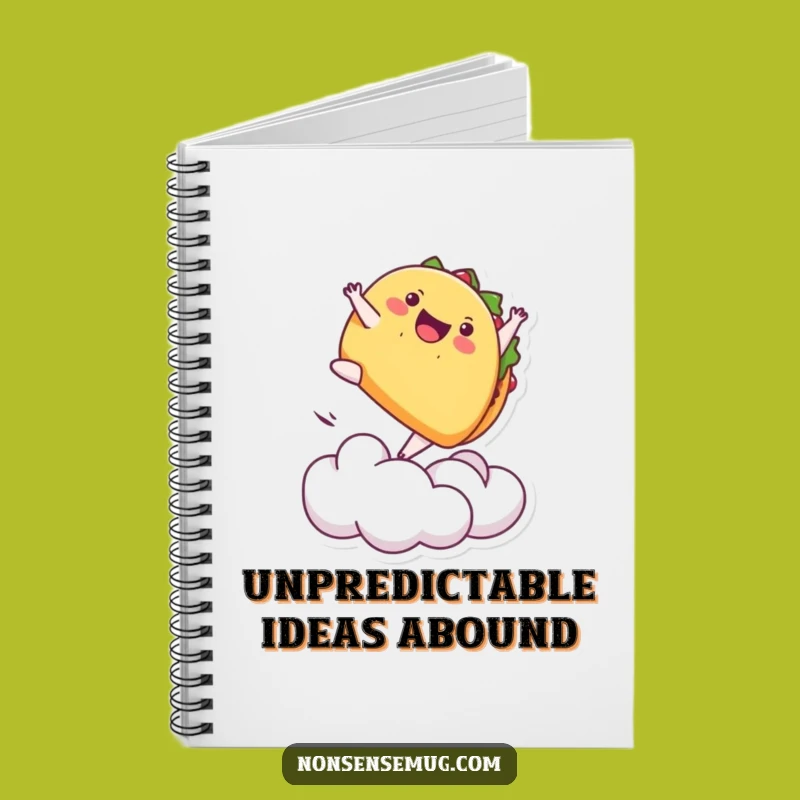 Funny Taco Backflip Notebook - Hilarious Journal for Foodies