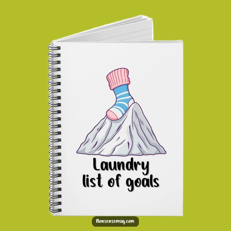 Funny Sock Climbing Laundry Notebook: Brave Journal Gift